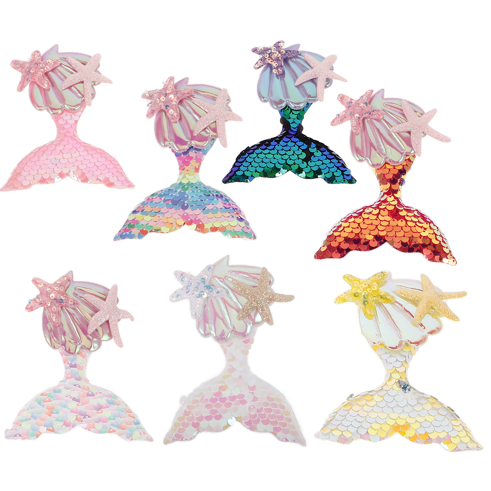 Embellishment Crafts - 7 Adet Deniz Kızı Desenli Kumaş