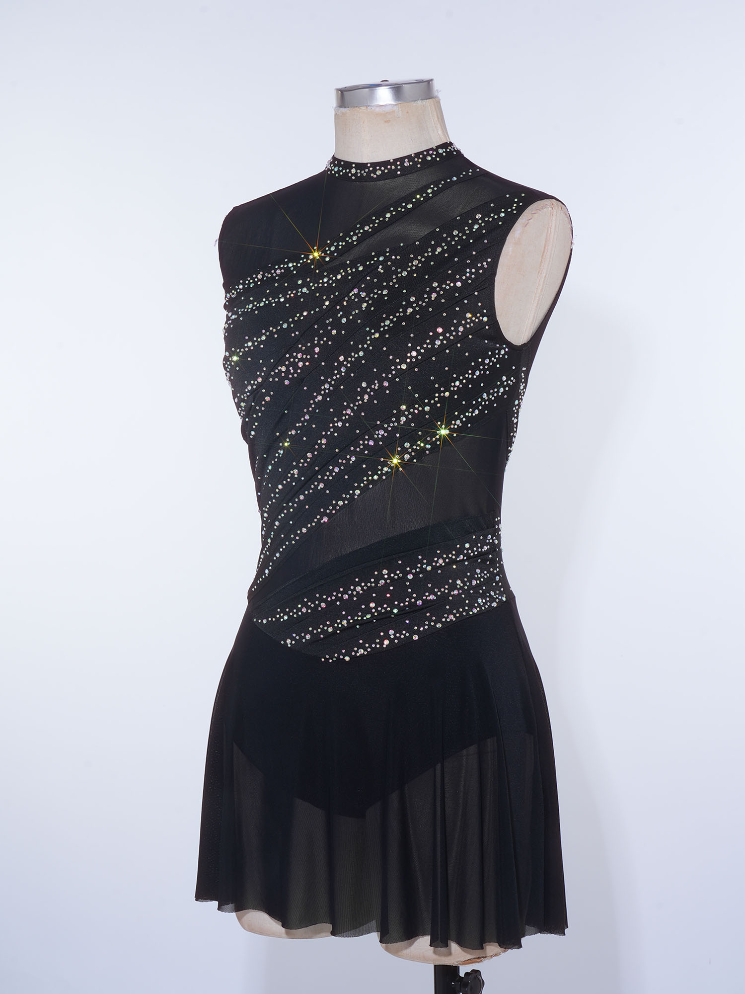 Rhinestone Banding Trim - Yapay Elmaslı Kadın Sırtı Açık Düzensiz