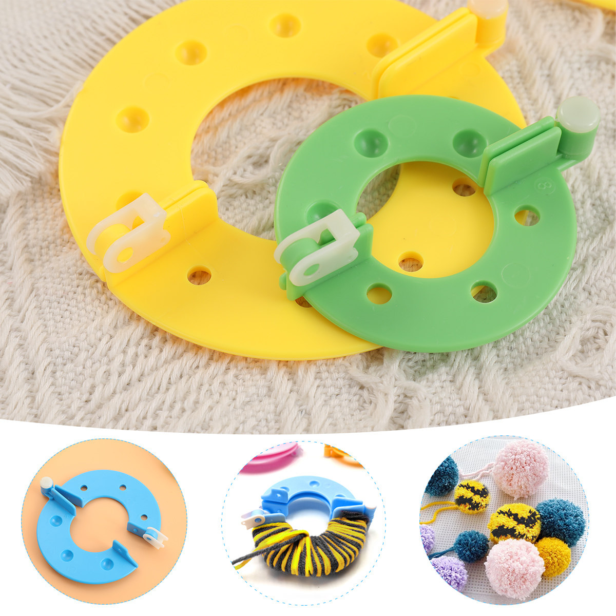 Pom Pom Maker Tool - 8 Adet Ponpon Yapma Aparatı, 4