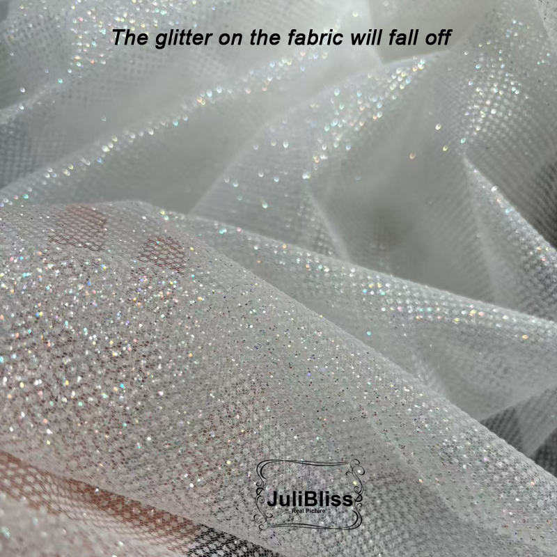 Parıltılı Beyaz Simli Tül Kuma - Sequin Fabric Panel incelemesi ve fiyatı